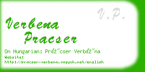 verbena pracser business card
